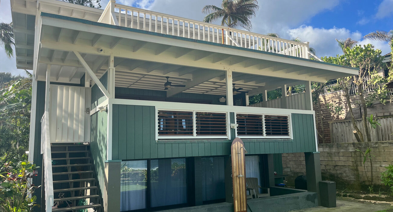 Aloha House oceanfront vacation rentals, North Shore Oahu - Mana Properties Hawaii