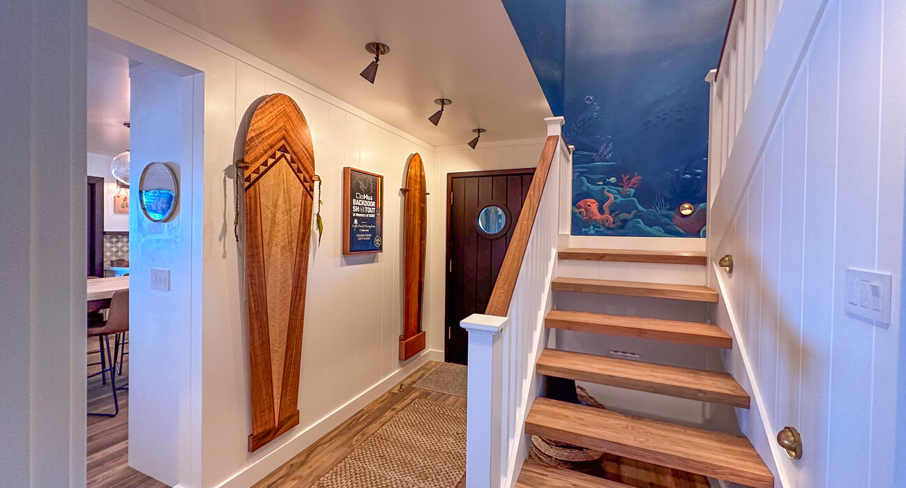 Aloha House stairwell and hall way