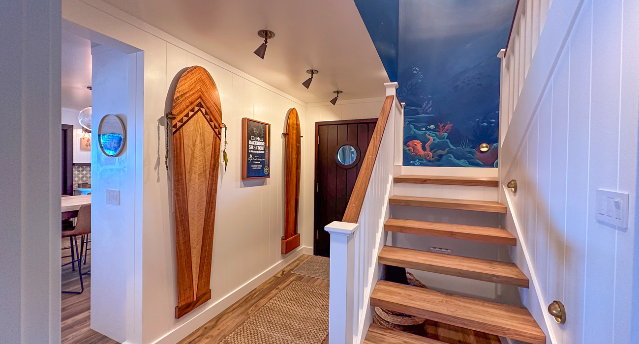 Aloha House stairwell and hall way